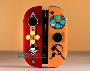 Mandos Joy-Con personalizados pintados para Nintendo Switch con temática de Hades 2 Zagreus Melinoe