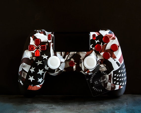 Sony Playstation 4 PS4 Dualshock 4 Custom USA US Flag