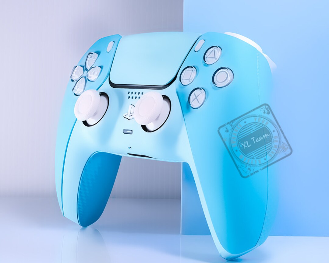 Custom Pastel and Baby Blue Themed Playstation 5 PS5 Dualsense Wireless