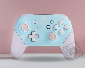 Custom Baby Pastel Blue and Pink Nintendo Switch Pro Controller Etsy UK