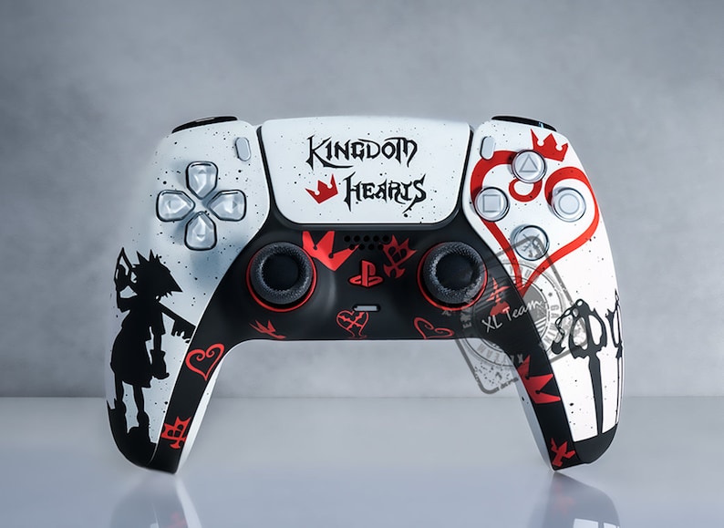Custom Kingdom Hearts Sora Themed Heartless Shadow PlayStation 5 PS5 Controller No Drift Joystick Option image 1