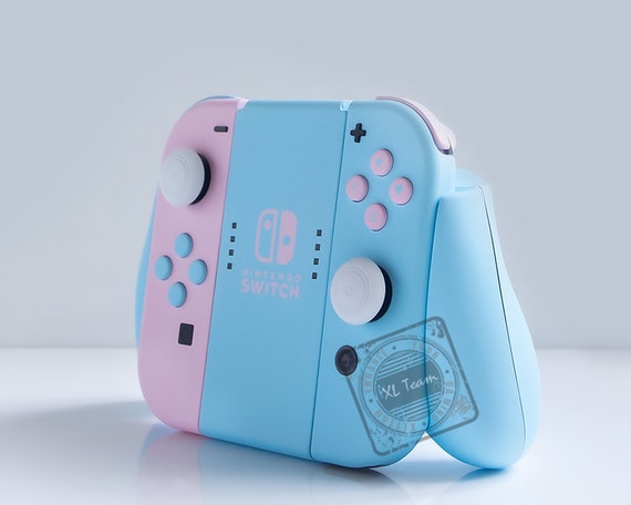 Custom Baby Pastel Blue and Pink Nintendo Switch Pro Controller 