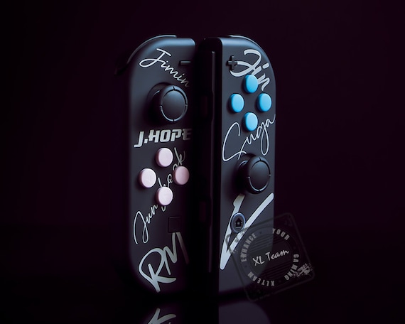 Custom BTS Themed Nintendo Switch Joy-con Joycon Controllers 