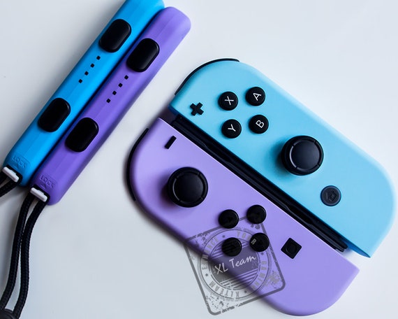 Custom Pastel Purple and Blue Nintendo Switch Joy-con Joycon