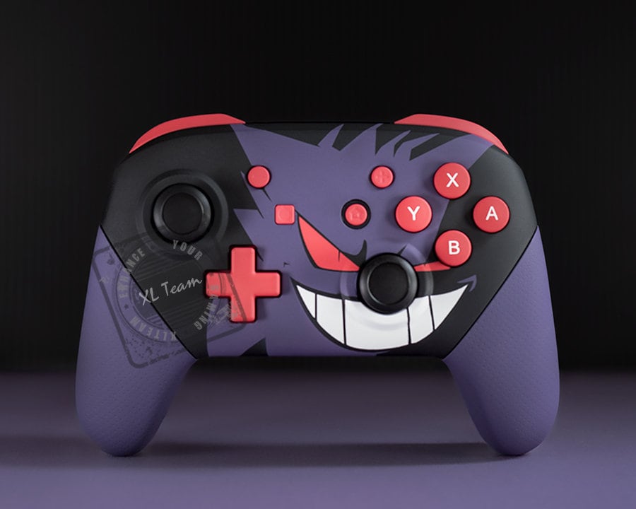 Custom Pokemon Gengar Themed Nintendo Switch Pro Controller