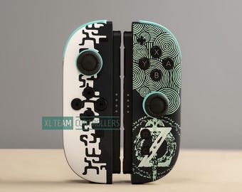 The Legend of Zelda Tears of the Kingdom Themed Nintendo Switch JoyCons 2 Controllers Custom Hand-Painted