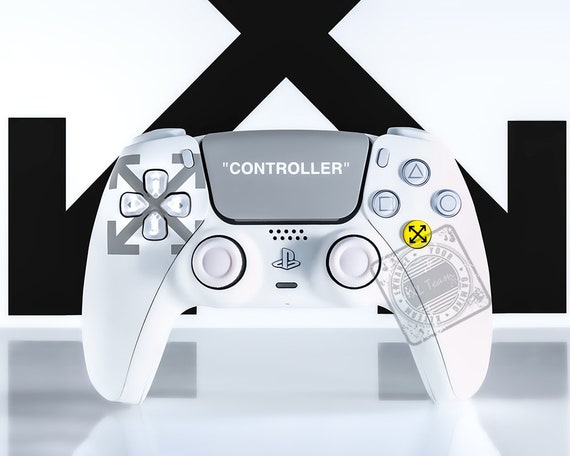 Custom Off-White Themed PlayStation 5 PS5 DualSense Wireless Controller -   Italia