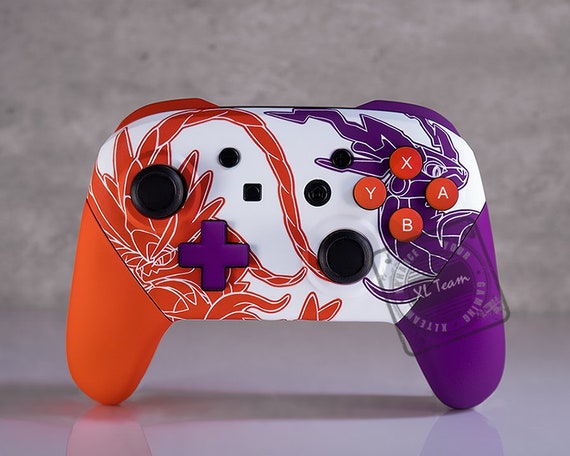 Custom Pokemon Scarlet and Violet Themed Nintendo Switch Pro Controller 