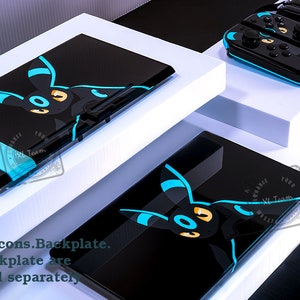 Custom Pokemon Shiny Umbreon Themed Nintendo Switch Joy-con Joycon ...