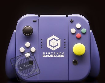 Custom Nintendo Gamecube Themed Nintendo Switch Joy-Con JoyCon Controllers with Comfort Grip