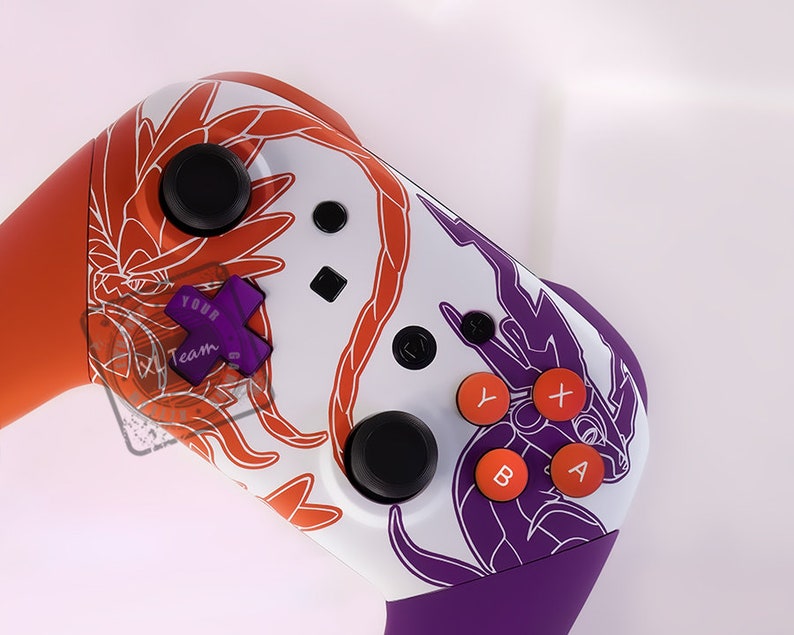Custom Pokemon Scarlet and Violet Themed Nintendo Switch Pro Controller ...