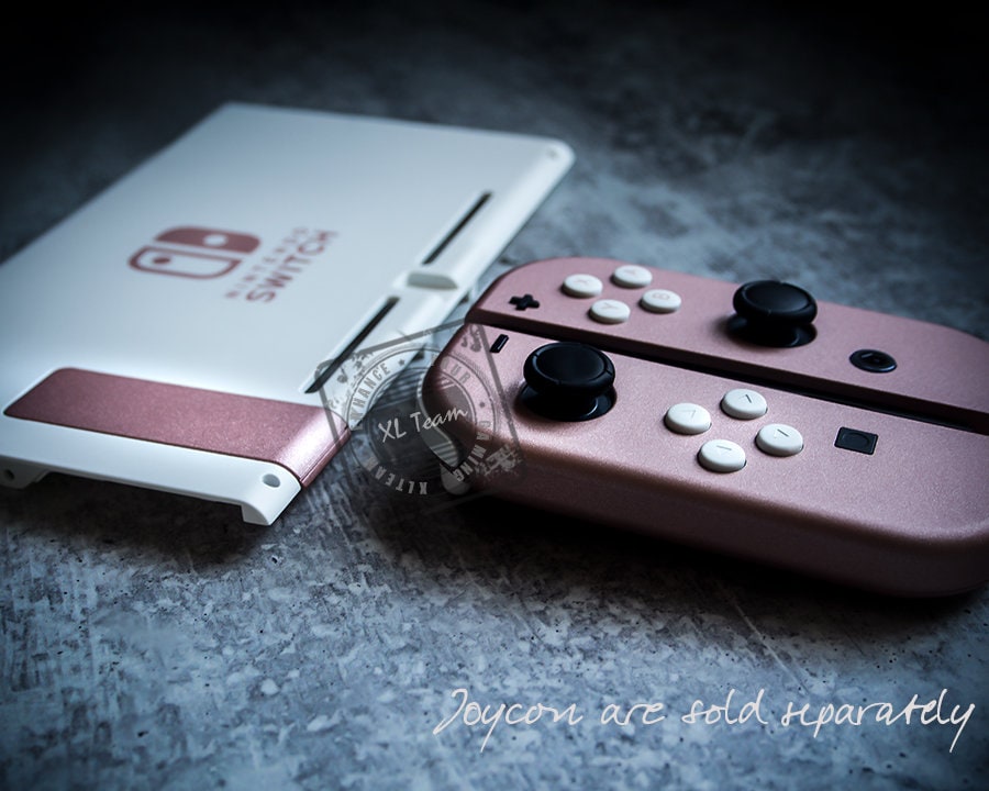 Rose　グレーネオンセット　Nintendo Switch 未使用 Custom Rose Gold Themed Nintendo Switch Back Plate | OLED Version