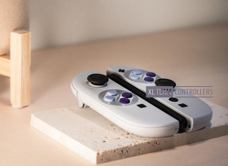 Mandos Joy-Con 2 para Nintendo Switch 2 personalizados y pintados con temática de Super Nintendo de SNES imagen 4