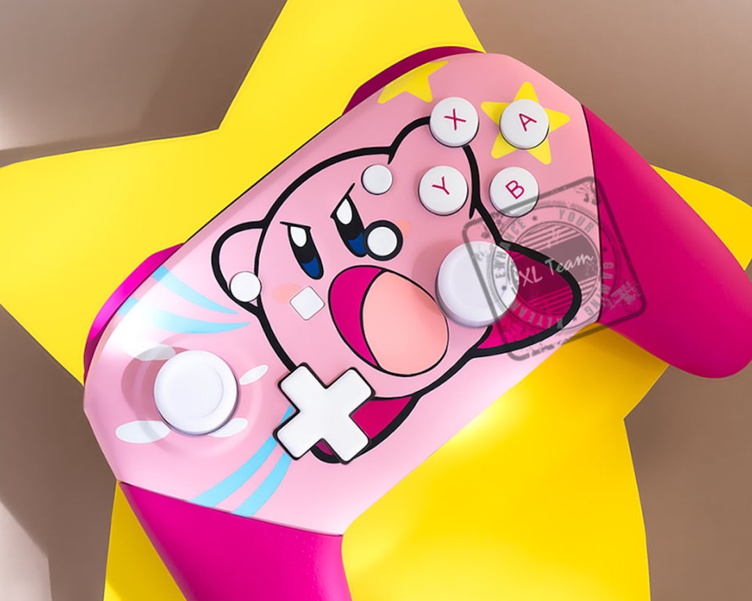 Custom Kirby Themed Nintendo Switch Pro Controller Etsy