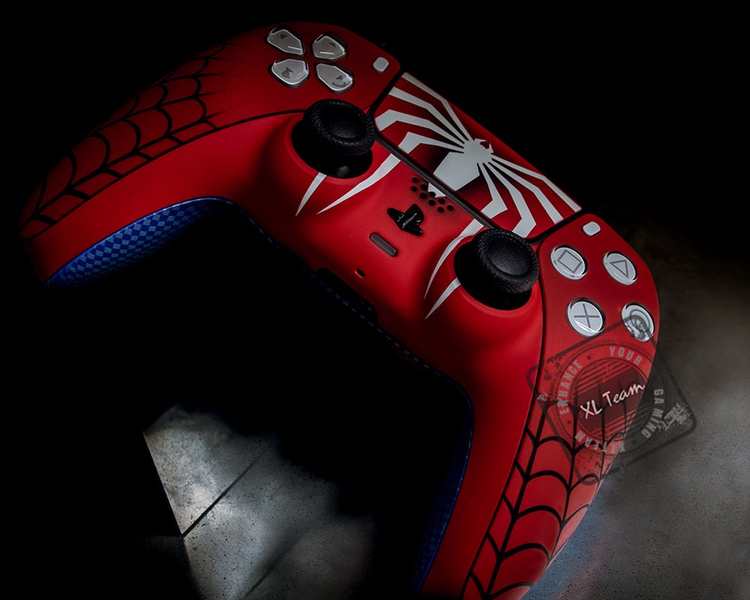 Custom Wireless UN-MODDED PRO Controller compatible with PS5 Exclusive  Unique Design (Spider New)