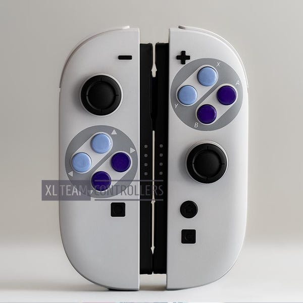 SNES Super Nintendo Themed Custom Painted Nintendo Switch 2 Joy-Con 2 Controllers