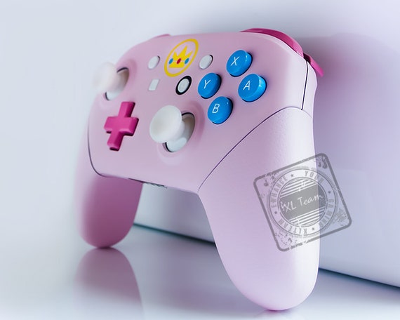 Custom Princess Peach Pastel Pink Nintendo Switch Pro Controller 