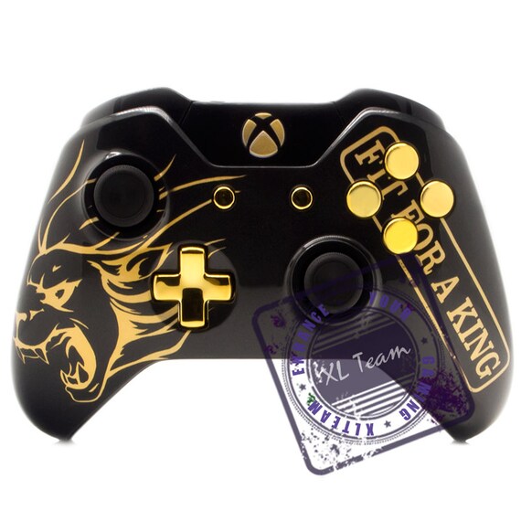 Custom Xbox One Controller Golden Lion Fit For A King Pearl Etsy