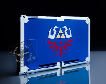 Custom The Legend of Zelda Hylian Shield Themed Nintendo Switch Back Plate |  OLED Version is Also Available