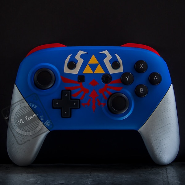 Custom The Legend of Zelda Hylian Shield Themed Nintendo Switch Pro Controller