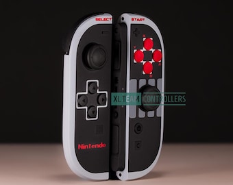 Custom Classic NES Retro Themed Nintendo Switch JoyCons 2 Controllers Hand-Painted