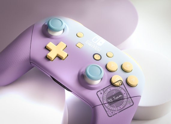 Custom Pastel Purple and Blue Nintendo Switch Joy-con Joycon Controllers 