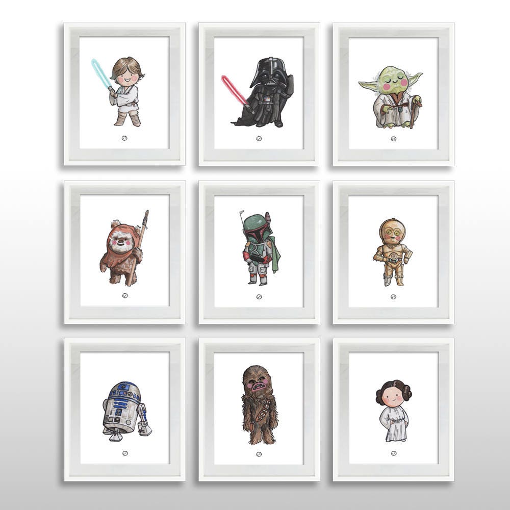 INSTANT DOWNLOAD 15 Star Wars Classic Characters 8x10 Print | Etsy