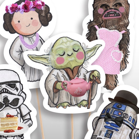 INSTANT DOWNLOAD Extra-large Star Wars Tea Party Centerpieces or