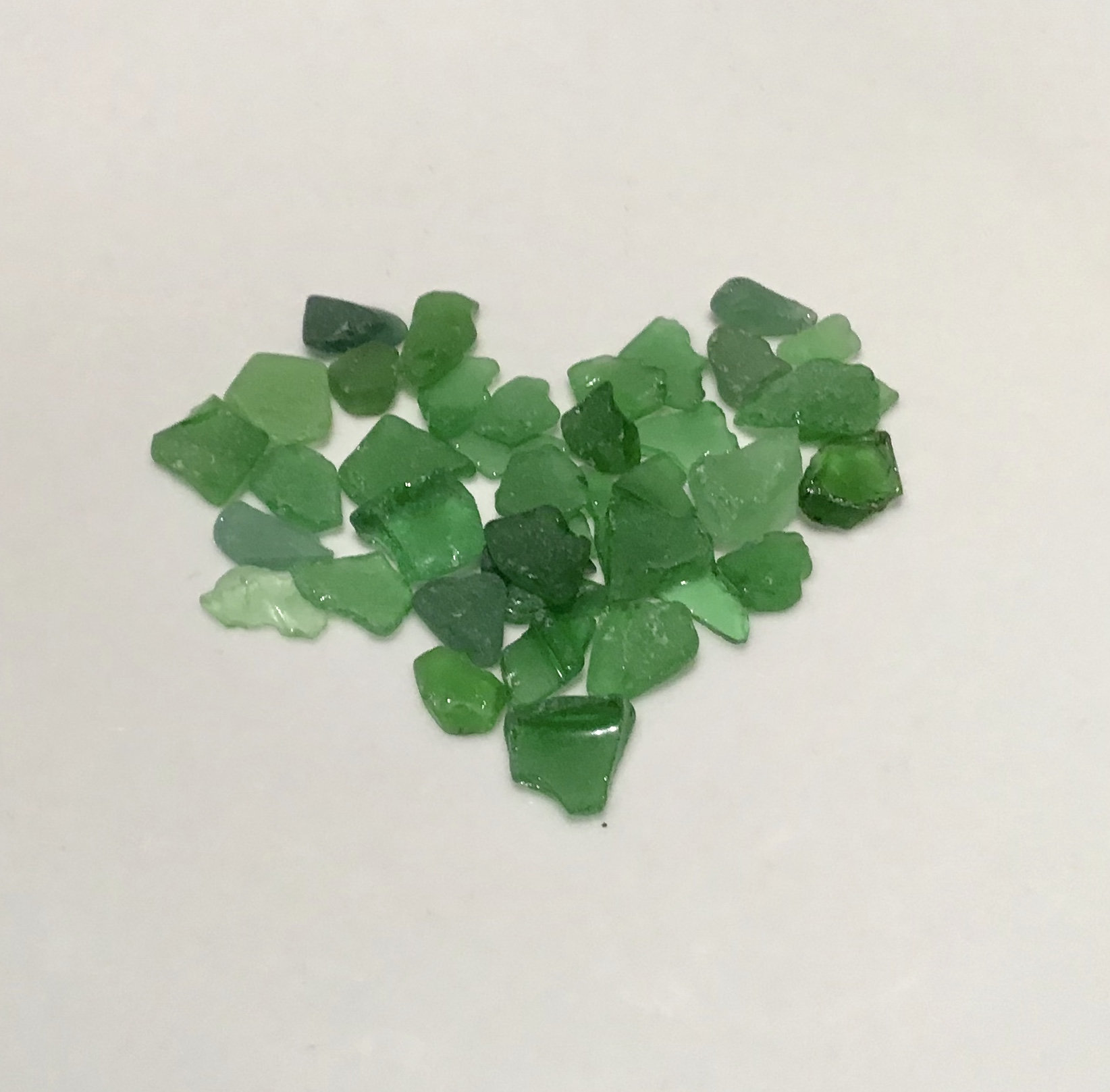 Authentic Light Green Sea Glass 40 Small Pieces Etsy
