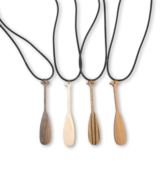 Necklaces 3 Mini Canoe Paddle Oars 1 wood type Etsy