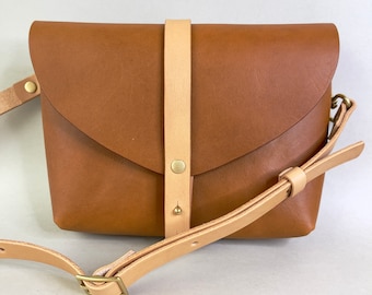 Small crossbody bag, leather clutch purse, belt bag, handcrafted leather bag, 1 bag 3 ways, Australian leather, minimalist crossbody hip bag