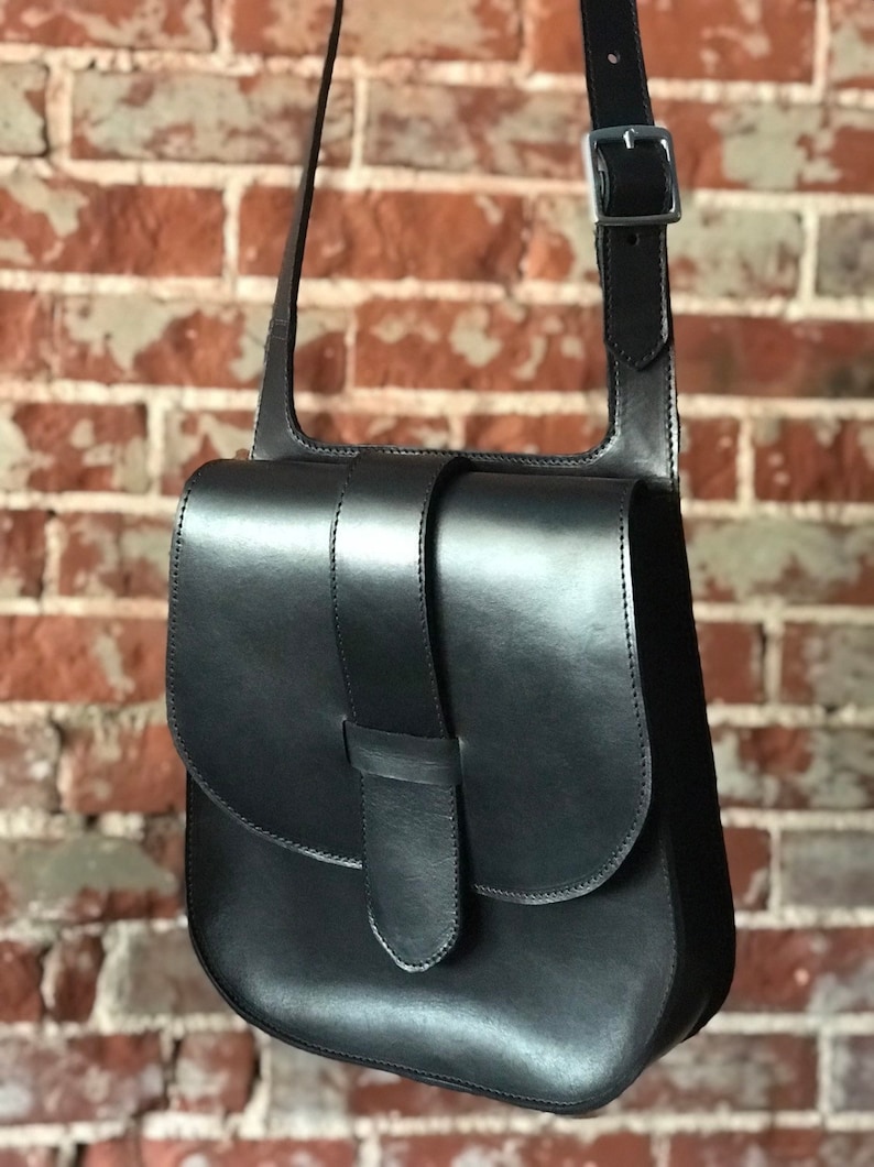 Handcrafted Full Grain Australian Leather 70's Inspired Crossbody Saddle Bag, Everyday Shoulder Bag, Stylish Gift for Women, Personalised image 2