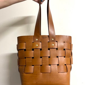 Woven Leather Tote | Handcrafted Leather Bag | Luxury Personalised Gift | Made in Australia with Australian Leather