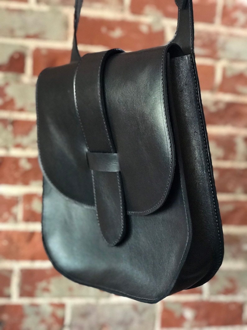Handcrafted Full Grain Australian Leather 70's Inspired Crossbody Saddle Bag, Everyday Shoulder Bag, Stylish Gift for Women, Personalised image 3