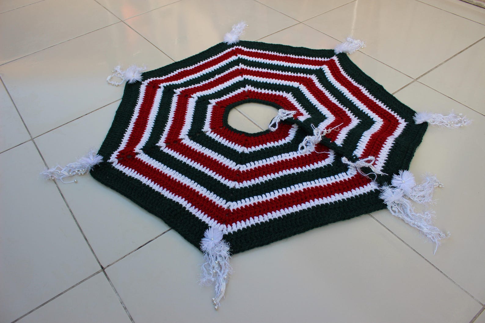 Victorian Tree Skirt Crocheted Tree Skirt Shabby Chic Tree Etsy