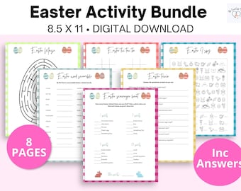 Easter Game Bundle, Printable Easter Party Games, Family Game Bundle, Easter Games for Kids, Easter Classroom Games, Easter Church Bundle