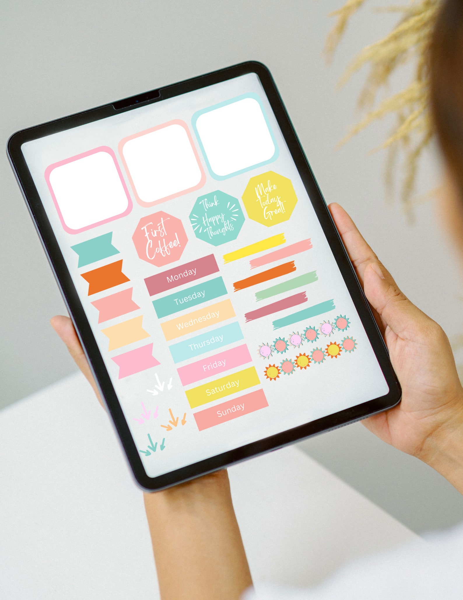 Digital Goodnote Planner Stickers, 100 + Digital Sticker Set, Warm ...