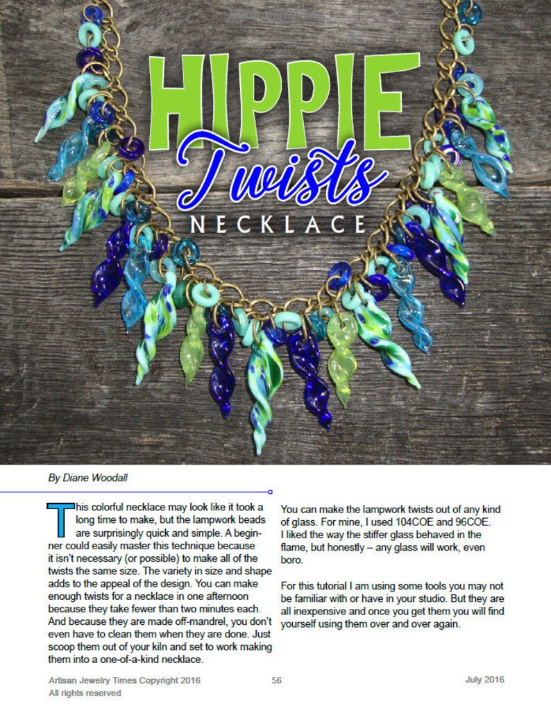 July 2016 Artisan Jewelry Times Digital Jewelry Magazine Etsy