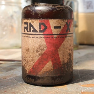 Rad-X Amber Plastic Bottle Replica