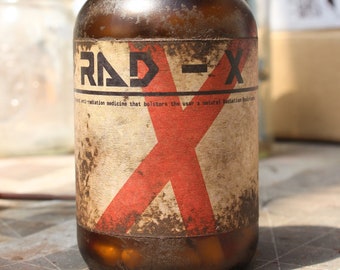 Rad-X Amber Glass Bottle Replica