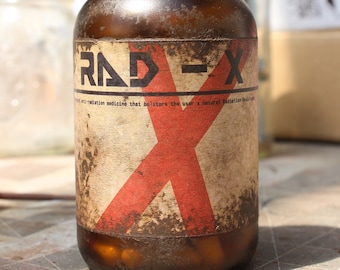 Rad-X Amber Glass Bottle Replica