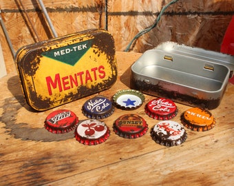 Mentats / Fixer Metal Tin with 7 Bottle Caps Replica