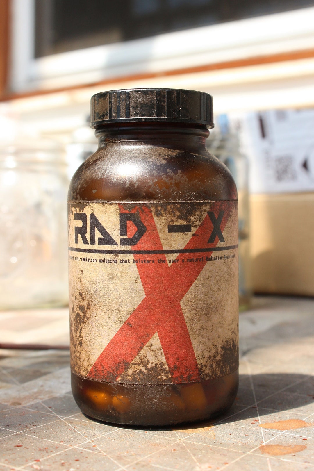 Rad-x Amber Glass Bottle Replica - Etsy