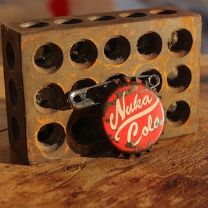 Fallout Beverage Themed Bottle Cap Pins