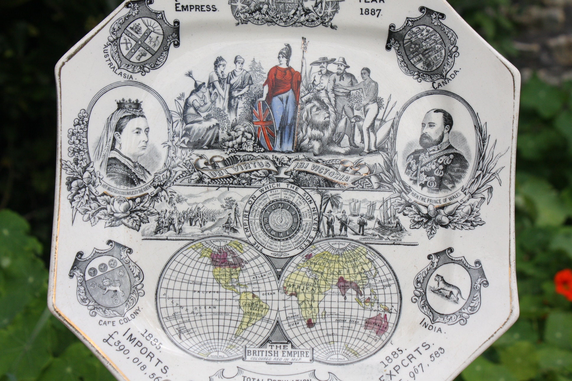 Rare Antique 1887 Plate Jubilee of Queen Victoria Victorian Etsy