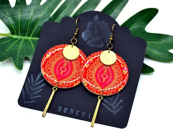 Boucles d'oreilles népalaise en peirre