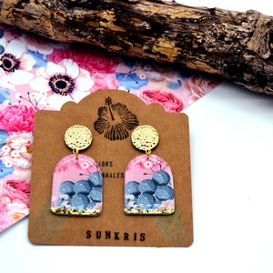 Boucles d'oreille Suzanne résine