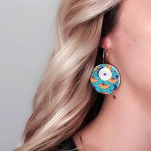 Boucles D'oreilles Créoles Fleurs Dorées - Neuf Sans Emballage - Couleur Doré - Style Fantaisie