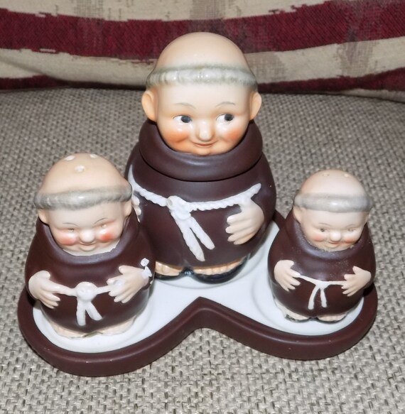 A Vintage Retro 1950s Goebel Hummel Monks Condiment / Cruet Etsy