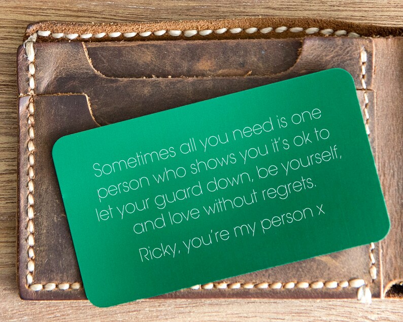 Boyfriend Gift Graduation Gift for Him Metal Wallet Card Etsy
